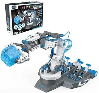 Little Story DIY Hydraulic Power Principle based 3-IN-1 Mechanical/Robotic Arm Toy (220 Pcs), STEM Series - Grey