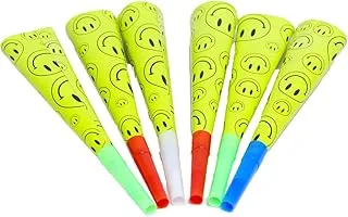 Italo Happy Birthday Party Horn Blowers for Birthday Decoration 6 Pack