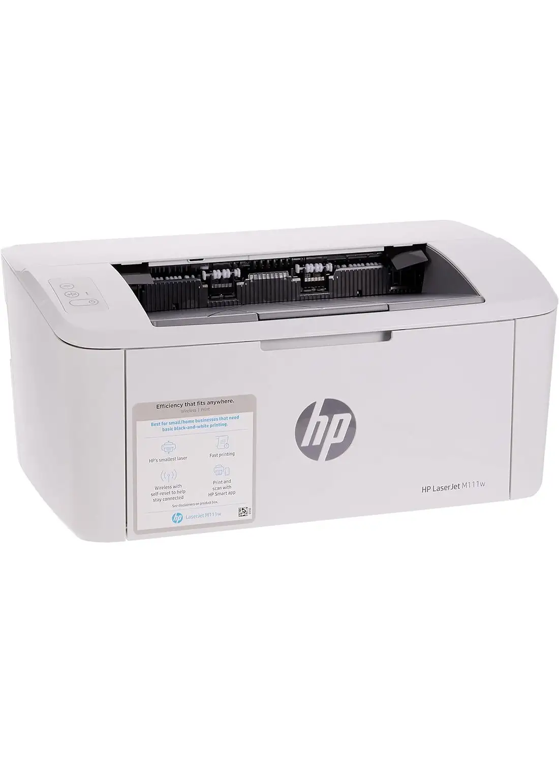 HP LaserJet M111w Black & White Multifunction Printer, Print Speed Up To 20 ppm, 100 Sheets Output Capacity, 8000 Pages Monthly Cycle, USB / Wireless Connectivity and Perfect For Home | 7Md68A White