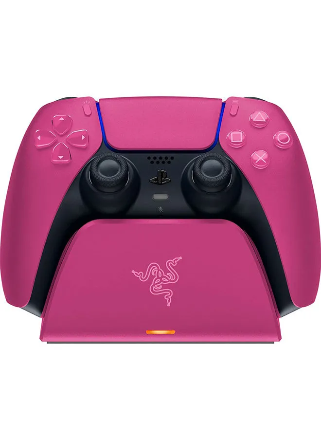 RAZER Razer Quick Charging Stand for PlayStation 5, Quick Charge, Curved Cradle Design, Matches PS5 DualSense Wireless Controller, One-Handed Navigation, USB Powered - Pink (Controller Sold Separately)