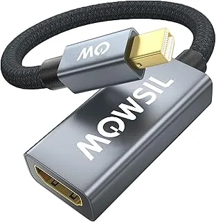 Mowsil Mini Display Port to HDMI Adapter, 13 cm Length, Grey