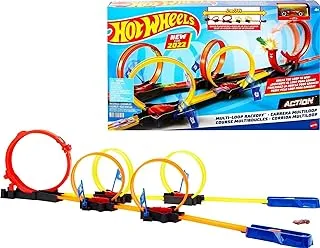 مجموعة لعب Hot Wheels® Multi-Loop Race Off ™ ، مع سيارة واحدة ، هدية للأطفال من سن 4 إلى 10 سنوات