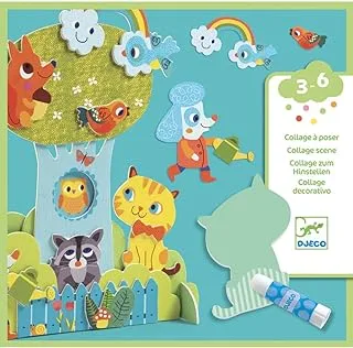 Djeco Garden Collage Scene for Little Ones, Multicolor