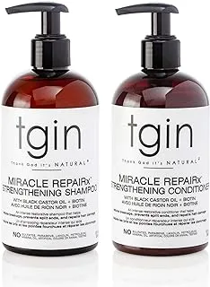 Thank God It's Natural tgin Miracle RepaiRx Strengthening Shampoo and Conditioner Duo For Natural Hair - Dry Hair - Curly Hair