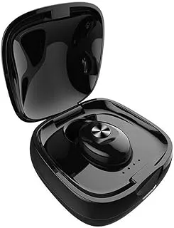 COOLBABY Bluetooth 5.0 Wireless Waterproof Single Ear Charge Box Black Headphones Earphones with 4.5 Hours Battery in-Ear WAA02WAA1-SRK, ATANDARD
