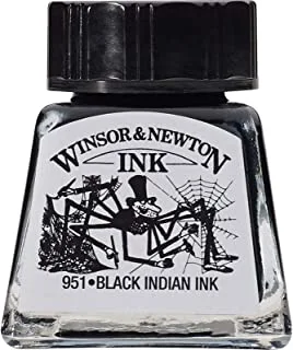 Winsor & Newton Drawing Ink, 14ml Bottle, Black Indian