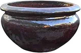 Dubai Garden Centre Ceramic Pot, Medium, Cherry Red