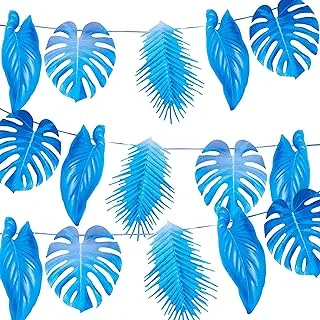 Talking Tables Tropical Fiesta Palm Leaf Garland, 1.5 Meter Length, Blue