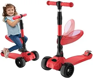 Coolbaby -Children scooter 3-8 years old three-in-one folding scooter for boys and girls, beginners scooter