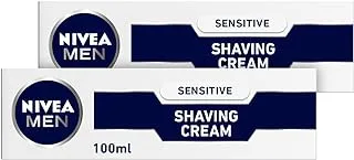 NIVEA MEN Shaving Cream, Sensitive Chamomile & Hamamelis, 2x100ml