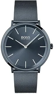 BOSS Men's Quartz Watch with Stainless Steel Strap, Blue, 20 (Model: 1513827),