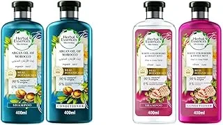 Herbal Essences Bio Renew Argan Oil Of Morocco Shampoo 400 Ml+ Conditioner 400 ml & Bio:Renew White Strawberry & Mint Shampoo 400ml + Conditioner 400ml