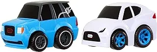 little tikes My First Cars Crazy Fast 2-Pack Electro Riders EV Electric Vehicle Themed Pullback Toy Car Goes up to 50 Ft