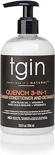 TGIN Quench 3-in-1 Co-Wash Conditioner and Detangler For Dry Hair - Curly Hair - 13 Oz