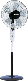 Krypton Stand Fan, 16 Inch, White/Black