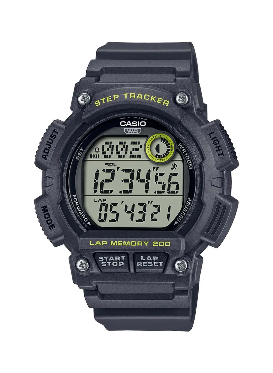 CASIO Resin Digital Waterproof Wrist Watch WS-2100H-8AVDF