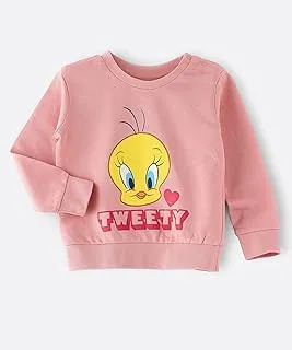 Warner Brothers Looney Tunes Tweety Sweatshirt For infant Girls - Pink, 12-18months