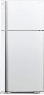 Hitachi 760L Gross Top Mount Double Door Refrigerator RV760PUK7KPWH, 10 Year Warranty on Inverter Compressor, 2 Doors Fridge, Dual Fan Cooling, Touch Screen Control, LED, Movable Twist Ice Tray, White