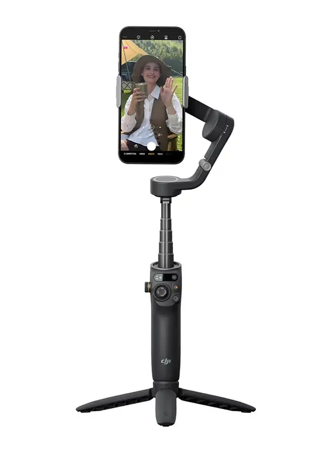 dji OSMO Mobile 6 Smartphone Gimbal Stabilizer, 3-Axis Phone Gimbal, Built-In Extension Rod, Android And iPhone Gimbal, Vlogging Stabilizer YouTube TikTok video, UAE Version With Official Warranty Support-DJI-ZM600