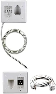 DATA COMM Electronics In Wall Cable Management Kit - TV Hider Behind Wire Low Voltage Cord Concealer For Sleek Setup Easy DIY Without Electrician