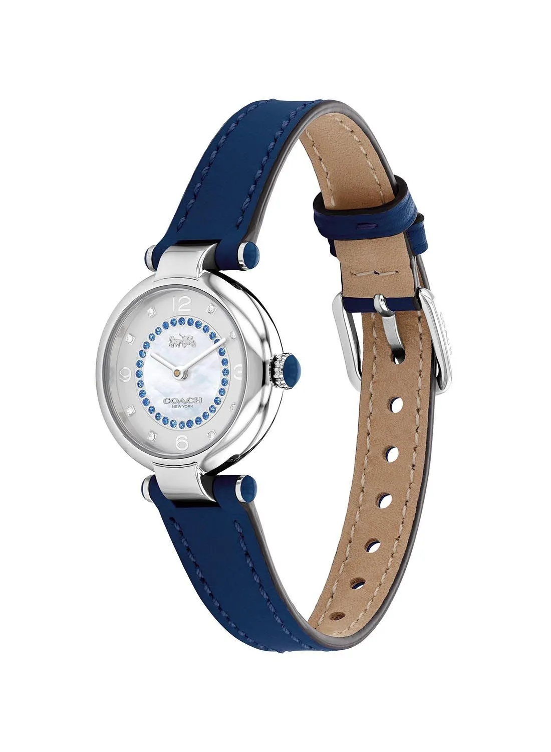 COACH COACH CARY WOMEN's SILVER MOTHER OF PEARL DIAL, NAVY CALFSKIN WATCH - 14503937