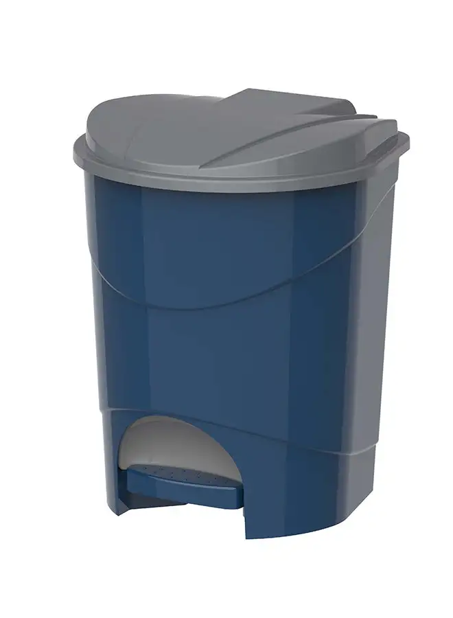 Cosmoplast Plastic Pedal Trash Waste Bin Blue 10.0Liters