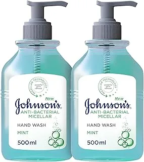 Johnson's, Anti-bacterial, Micellar Hand Wash, Mint, 500ml, 1+1 FREE