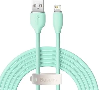 Baseus Jelly Liquid Silica Gel Fast Charging Data Cable USB to iP 2.4A 2m Green