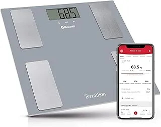 Terraillon Smart Connect Electronic Scale, 160 kg Weight Capacity, Grey