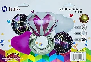 Italo Bachelorette Party Decoration Balloon 5 Pieces Set, White