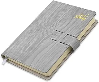 FIS 2023 A5 Diary Arabic English Vinyl Hard Sewn Cover Grey -FSDI80AE23GY