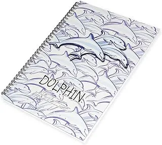 FIS Spiral Hard Cover Notebook, 96 Sheets A4 Dolphin Design 2 Pack Of 5 -FSNBSHCA496-DOL2