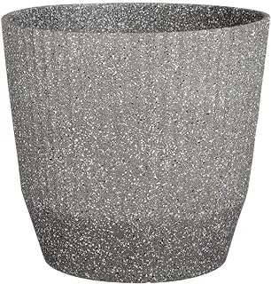 Suncoast Rio Round Pot, 33.5 cm Height x 37 Depth, I. Grey