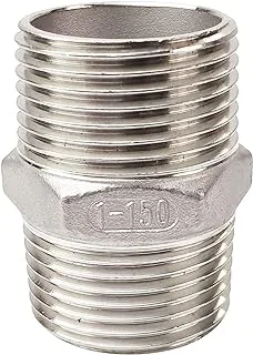 Male to Hex Threaded Pipe Fitting NPT Stainless Steel SUS304 (1