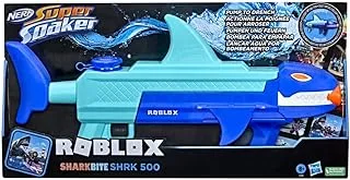 Super Soaker Nerf Super Soaker Roblox Sharkbite Water Blaster SHRK 500 Includes Code for Exclusive Virtual Item, Multi-Coloured Pump Mechanism