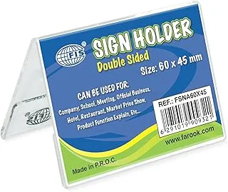 FIS FSNA60X45 Double Sided Oblong A-Shape Sign Holders, 60 mm x 45 mm Size