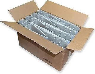 FIS Fixed Mechanism Box File Grey/White/Yellow Pack of 24 Pieces -FSBF4PGYFN