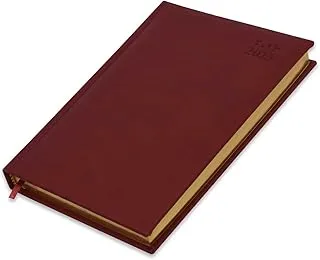 FIS Golden Diary 2023 (Arabic/English) A5, Italian PU, 1-Side Padded, Maroon - FSDI20AEG23MR