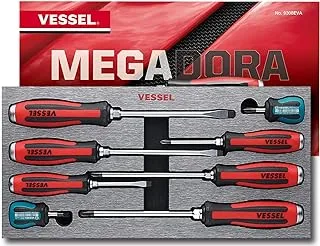 VESSEL MEGADORA Tang-Thru Screwdriver Set 8pcs. 9308EVA (EVA Foam set/Tang Thru)