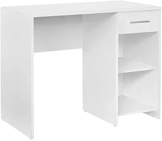 Adore Furniture Trendline Desk with Drawer, 90 cm x 75 cm x 52 cm Size, White