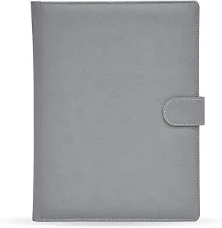 FIS FSGT2535PURGY Italian PU Cover Writing Pad, 24 cm x 32 cm Size, Grey