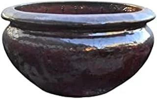 Dubai Garden Centre Ceramic Pot, Small, Cherry Red