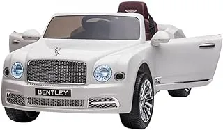 Megastar 12V Licensed Bentley Mulsanne Power Wheel Ride on Car for Kids, White