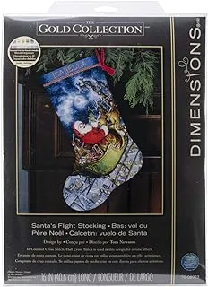 Dimensions Cross Stitch Kit Stocking Santa'sFlight