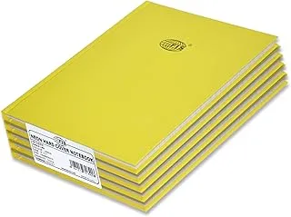 FIS Neon Hard Cover Notebook Single Line 9X7 Inch, 100-Sheets, Lemon 5-Piece - FSNB97N210