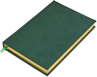 FIS Golden Diary 2023 (English) A5, Italian PU, 1-Side Padded, Green - FSDI20EG23GR