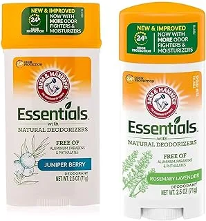 A&H Deodorant Clean Juniper Berry, 2.5oz & Arm & Hammer Essentials Natural Fresh Deodorant, 71 Gms