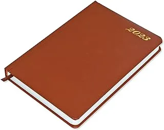 FIS Diary 2023 English (Round Corners) Brown, A5 - FSDI23E23BR