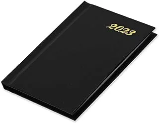 FIS 2023 Pocket Diary English Vinyl Hard Cover Week View Black -FSDI12EN23BK