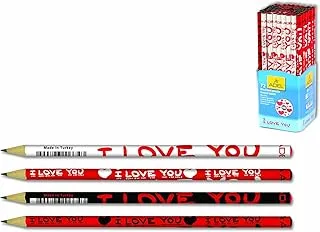 Adel I Love You Black Lead Pencils 72-Pieces